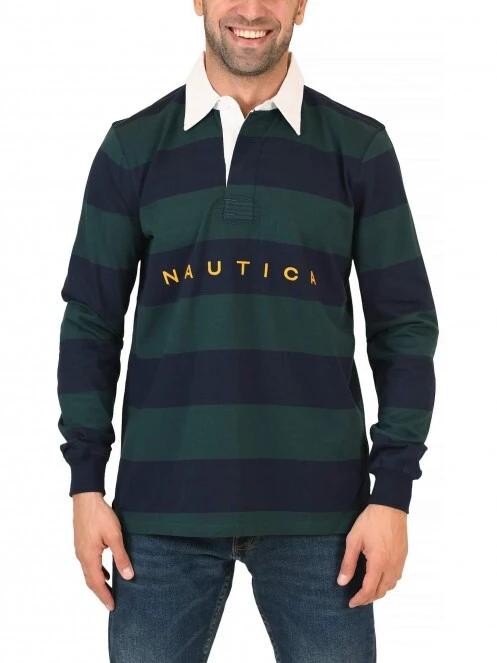 tricou cu guler pt. barbati Nautica Brute Rugby Shirt verde 2