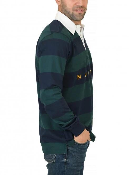 tricou cu guler pt. barbati Nautica Brute Rugby Shirt verde 3
