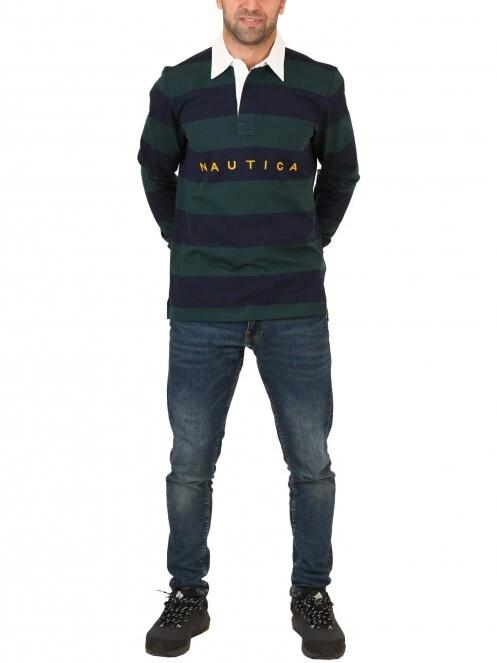 tricou cu guler pt. barbati Nautica Brute Rugby Shirt verde 5