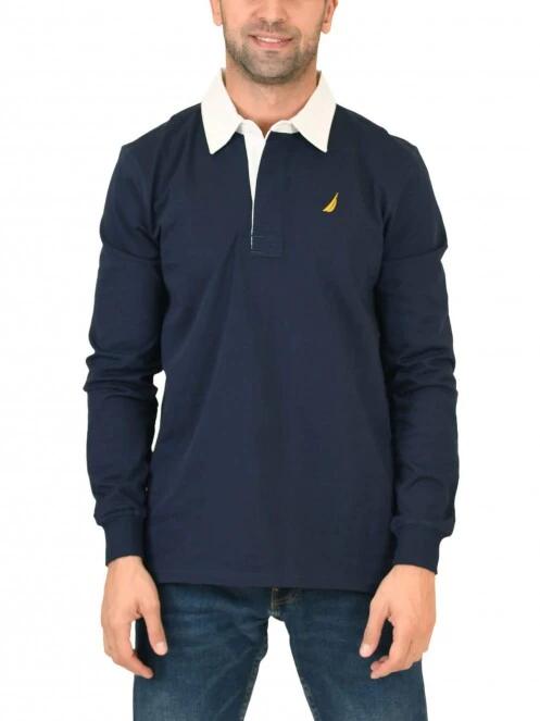 tricou cu guler pt. barbati Nautica Tye Rugby Shirt albastru inchis 2