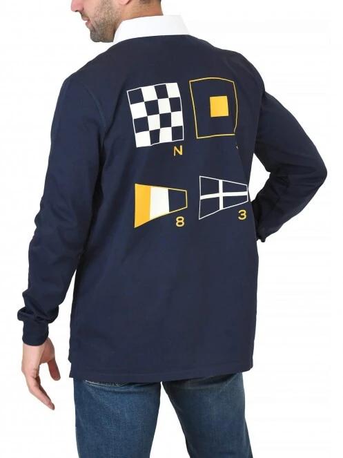 tricou cu guler pt. barbati Nautica Tye Rugby Shirt albastru inchis 4
