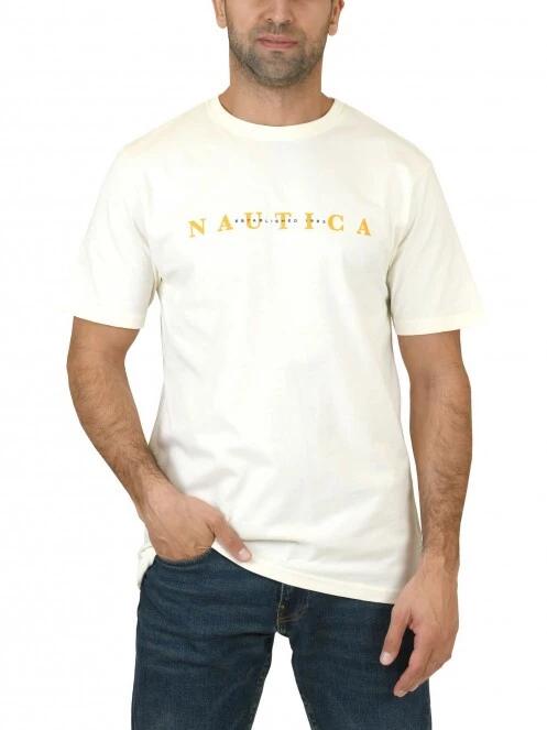 tricou cu maneci scurte pt. barbati Nautica Laszlo T-Shirt nisip 2
