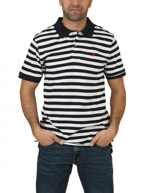 tricou cu guler pt. barbati Nautica Abe Polo Shirt albastru inchis 2