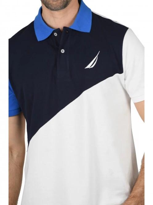 tricou cu guler pt. barbati Nautica Buck Polo Shirt alb 5