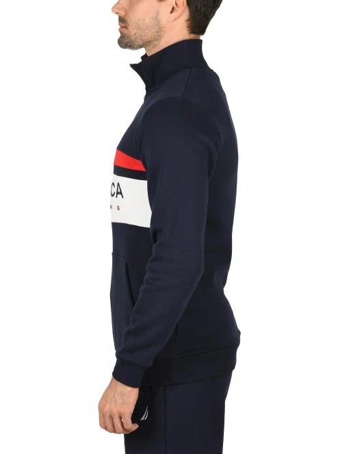 pulover pt. barbati Nautica Colton 1/4 Zip Top albastru inchis 3