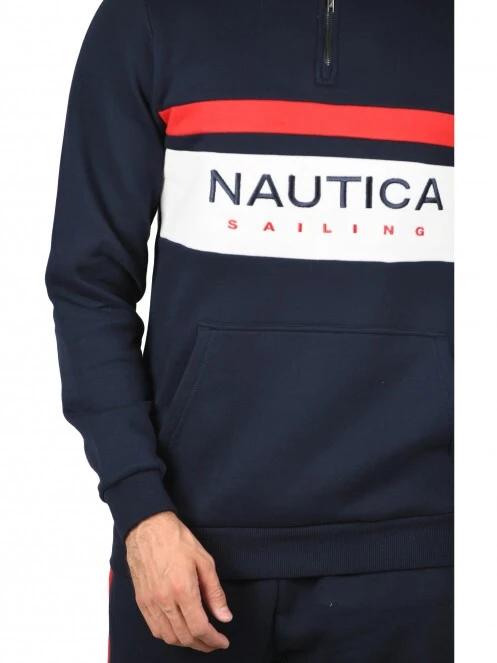pulover pt. barbati Nautica Colton 1/4 Zip Top albastru inchis 6