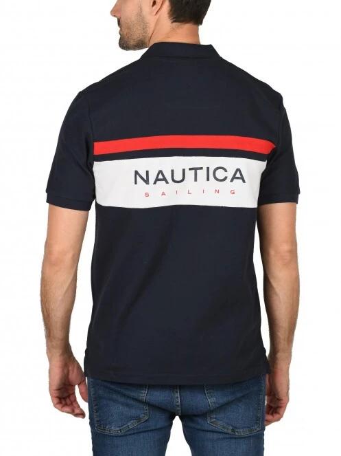 tricou cu guler pt. barbati Nautica Maddox Polo Shirt albastru inchis 4