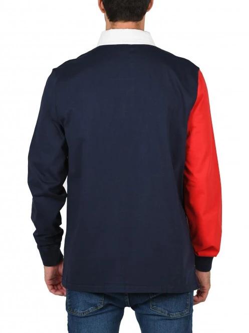 tricou cu maneci lungi si guler pt. barbati Nautica Nolan Rugby Shirt albastru inchis 4