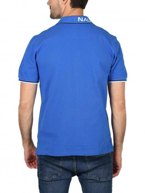 tricou cu guler pt. barbati Nautica Bromley Polo Shirt albastru 4