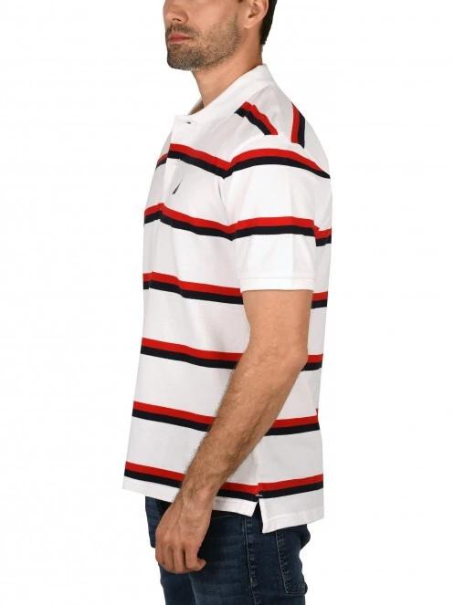 tricou cu guler pt. barbati Nautica Brennan Polo Shirt alb 3
