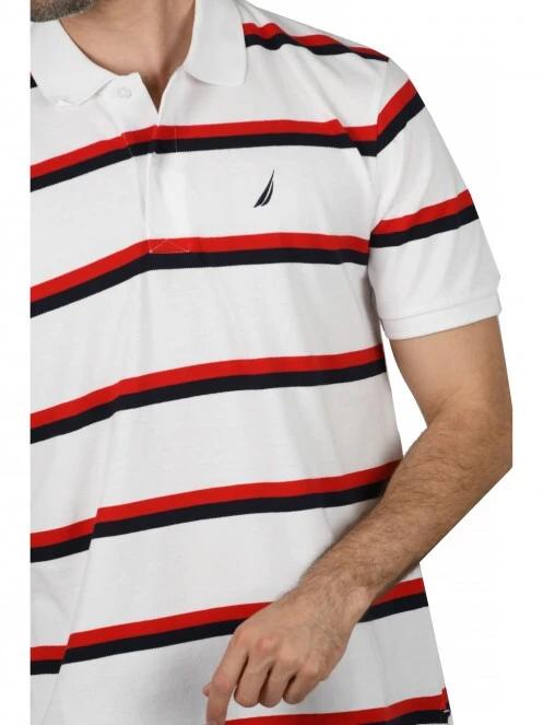 tricou cu guler pt. barbati Nautica Brennan Polo Shirt alb 5