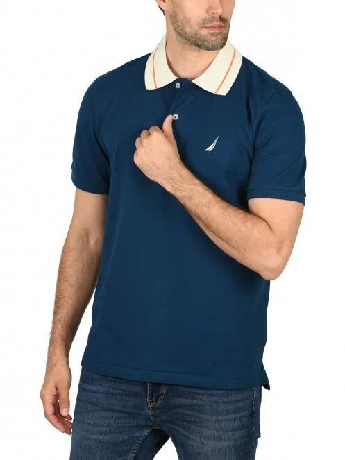 tricou cu guler pt. barbati Nautica Rogan Polo Shirt albastru 2