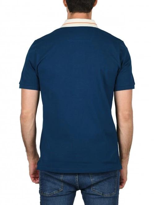 tricou cu guler pt. barbati Nautica Rogan Polo Shirt albastru 4