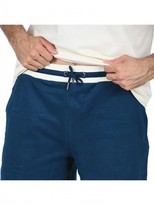 pantaloni scurti pt. barbati Nautica Keegan Fleece Short albastru 6