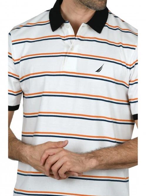 tricou cu guler pt. barbati Nautica Arif Polo Shirt alb 5