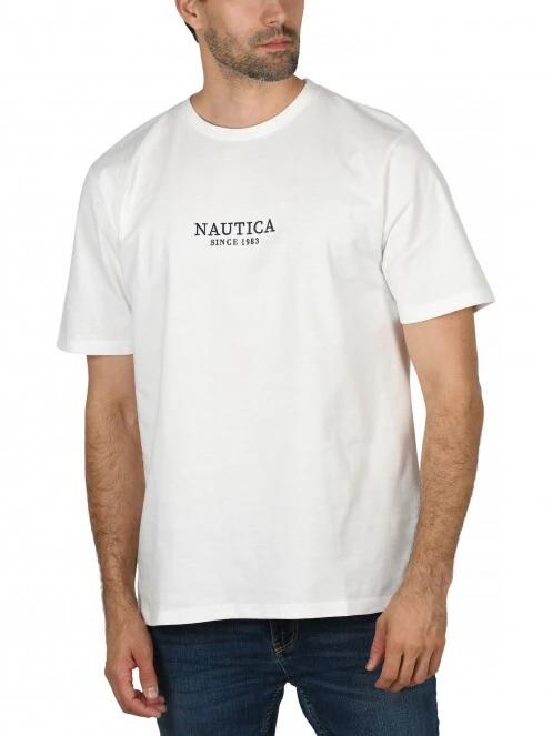 tricou cu maneci scurte pt. barbati Nautica Nevada T-Shirt alb 2
