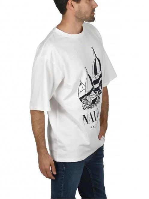 tricou cu maneci scurte pt. barbati Nautica Denton Oversized T-Shirt alb 3