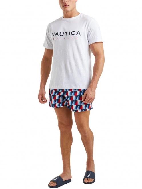 tricou cu maneci scurte pt. barbati Nautica Jax T-Shirt B&T alb 2