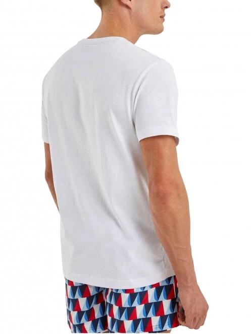 tricou cu maneci scurte pt. barbati Nautica Jax T-Shirt B&T alb 4