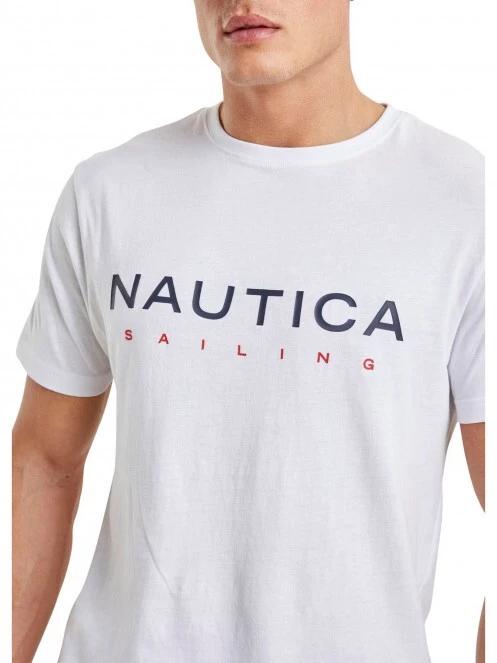 tricou cu maneci scurte pt. barbati Nautica Jax T-Shirt B&T alb 5