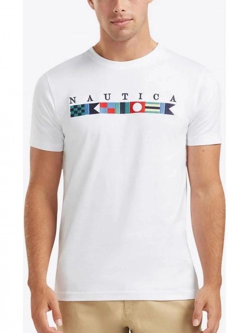 tricou cu maneci scurte pt. barbati Nautica Fortis T-Shirt B&T alb 2