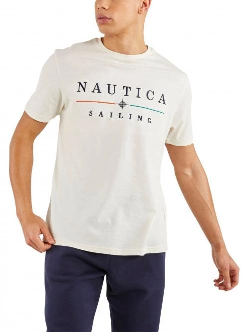 tricou cu maneci scurte pt. barbati Nautica Mateo T-Shirt alb 2