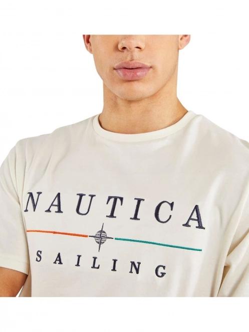 tricou cu maneci scurte pt. barbati Nautica Mateo T-Shirt alb 5