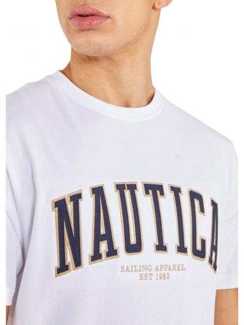 tricou cu maneci scurte pt. barbati Nautica Gable T-Shirt alb 5