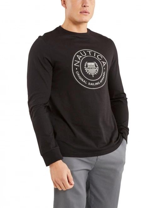 tricou cu maneci lungi pt. barbati Nautica Jemeson LS T-Shirt negru 2