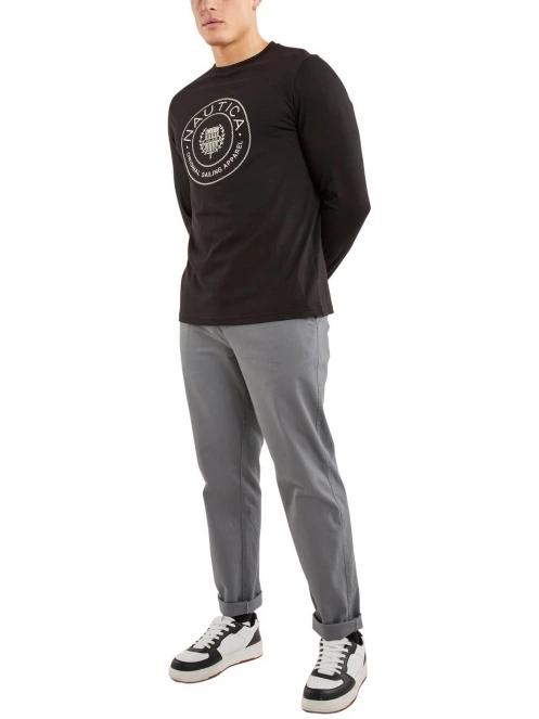 tricou cu maneci lungi pt. barbati Nautica Jemeson LS T-Shirt negru 4