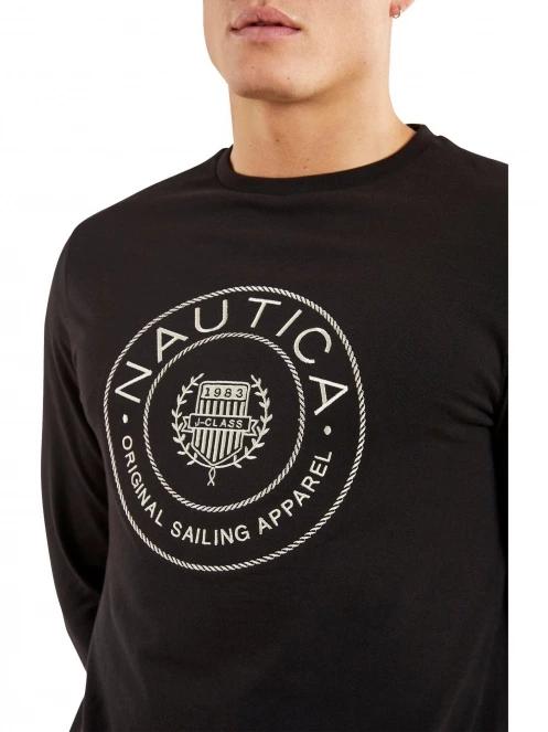 tricou cu maneci lungi pt. barbati Nautica Jemeson LS T-Shirt negru 5