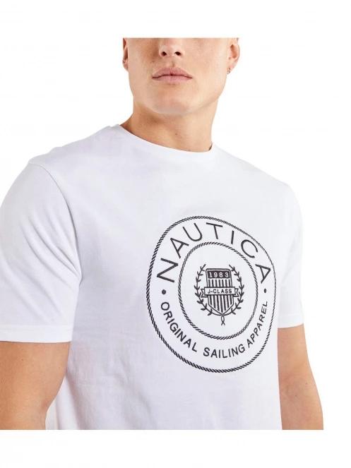 tricou cu maneci scurte pt. barbati Nautica Pendle T-Shirt alb 5
