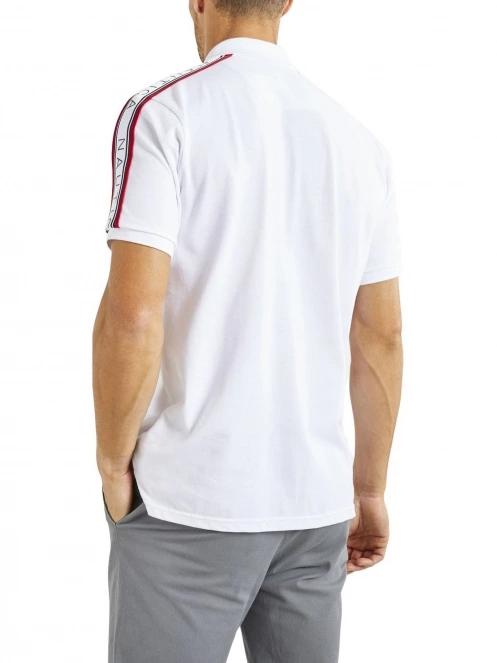 tricou cu guler pt. barbati Nautica Davie Polo Shirt alb 3