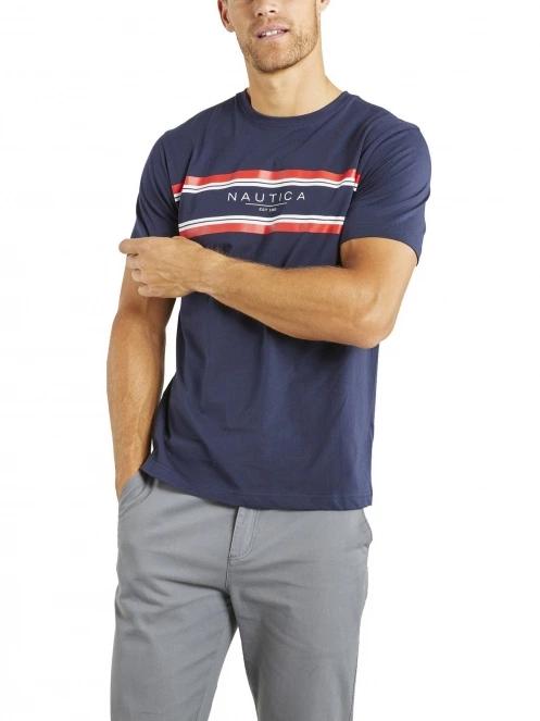 tricou cu maneci scurte pt. barbati Nautica Ivo T-Shirt albastru inchis 2