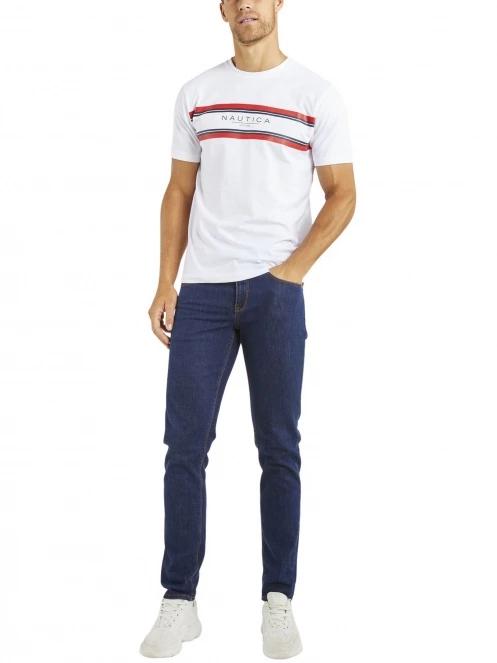 tricou cu maneci scurte pt. barbati Nautica Ivo T-Shirt alb 4