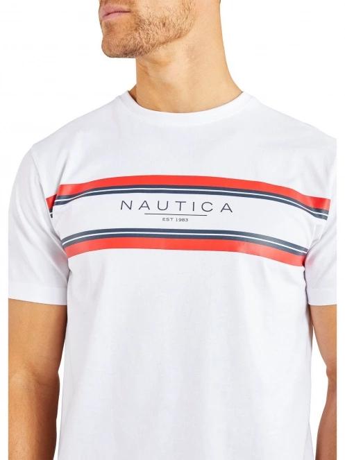 tricou cu maneci scurte pt. barbati Nautica Ivo T-Shirt alb 5