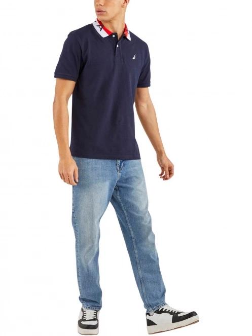 tricou cu guler pt. barbati Nautica Braxton Polo Shirt albastru inchis 4
