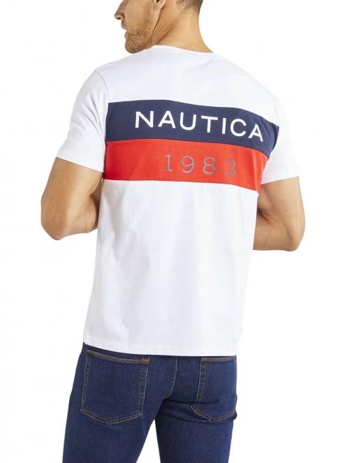 tricou cu maneci scurte pt. barbati Nautica Zane T-Shirt alb 3