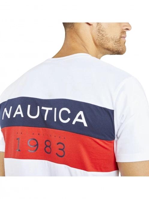 tricou cu maneci scurte pt. barbati Nautica Zane T-Shirt alb 5