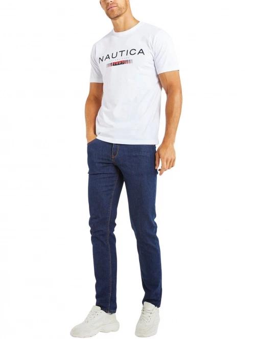 tricou cu maneci scurte pt. barbati Nautica Quinn T-Shirt alb 4