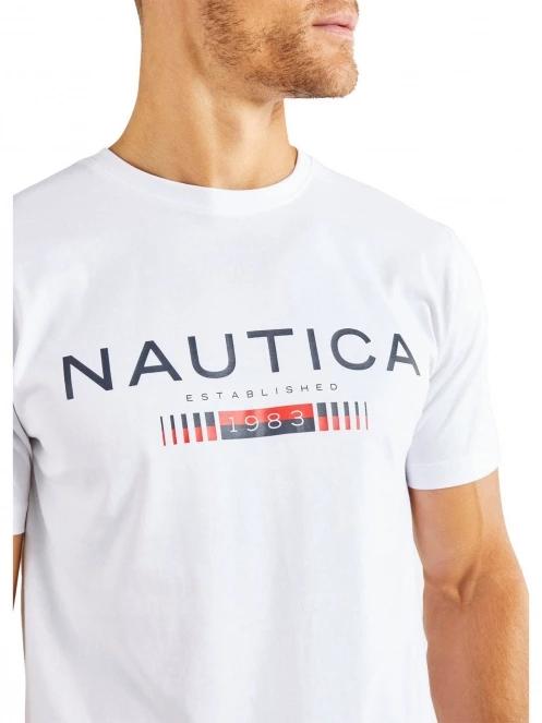 tricou cu maneci scurte pt. barbati Nautica Quinn T-Shirt alb 5