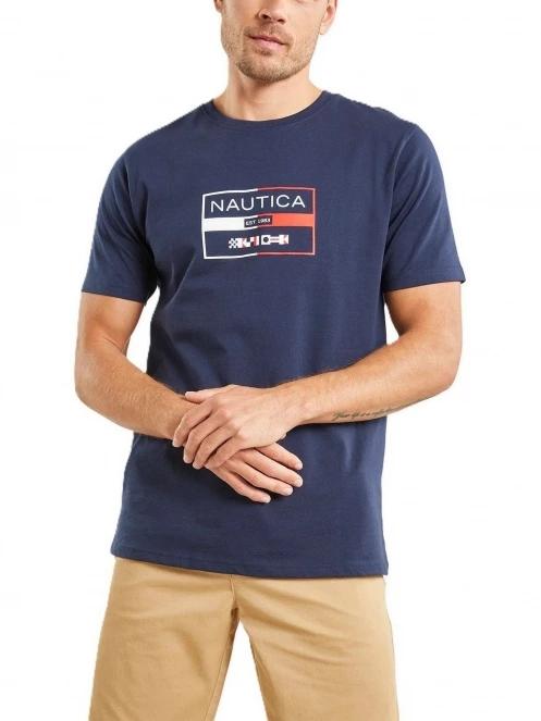 tricou cu maneci scurte pt. barbati Nautica Alves T-Shirt albastru inchis 2