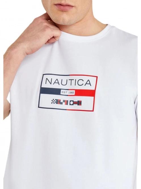 tricou cu maneci scurte pt. barbati Nautica Alves T-Shirt alb 5