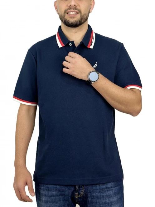 tricou cu guler pt. barbati Nautica Elm Polo Shirt albastru inchis 2