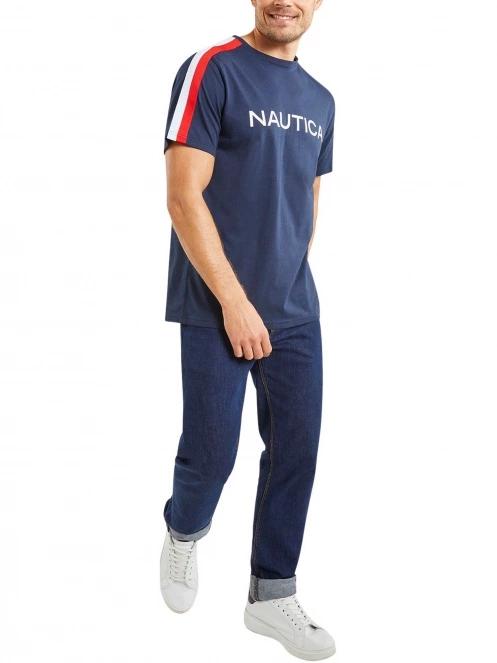 tricou cu maneci scurte pt. barbati Nautica Heckmond T-Shirt albastru inchis 4