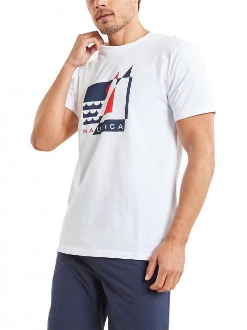 tricou cu maneci scurte pt. barbati Nautica Lossie T-Shirt alb 2