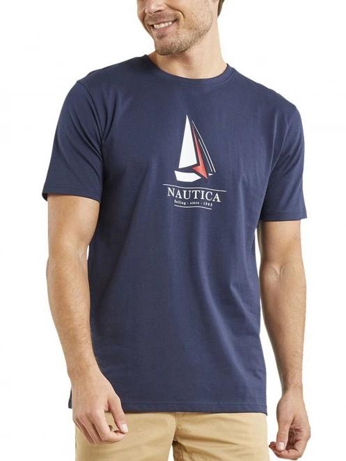tricou cu maneci scurte pt. barbati Nautica Evander T-Shirt albastru inchis 2