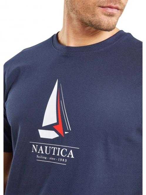 tricou cu maneci scurte pt. barbati Nautica Evander T-Shirt albastru inchis 3