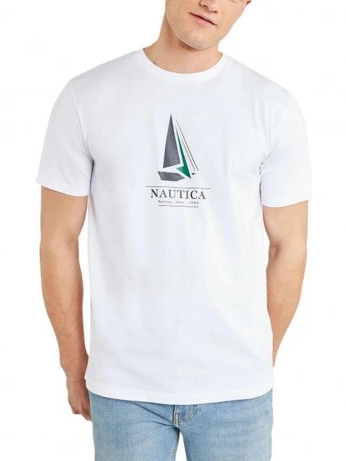 tricou cu maneci scurte pt. barbati Nautica Evander T-Shirt alb 2