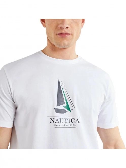 tricou cu maneci scurte pt. barbati Nautica Evander T-Shirt alb 5